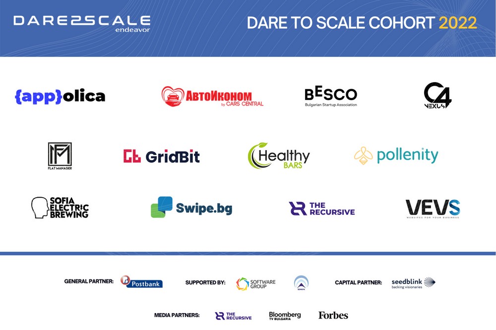 12 компании влизат в програмата за растеж на Endeavor – Dare to Scale 2022