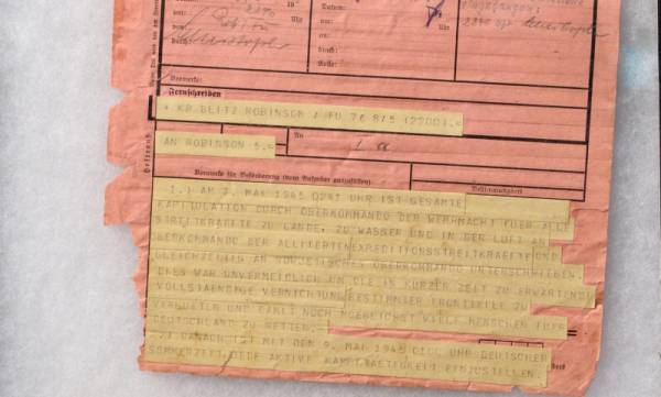 Продават телеграмата за капитулация на Германия на търг в Ню Йорк