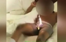 Жена запали достойнството на гаджето си, защото ѝ изневерявал [видео]